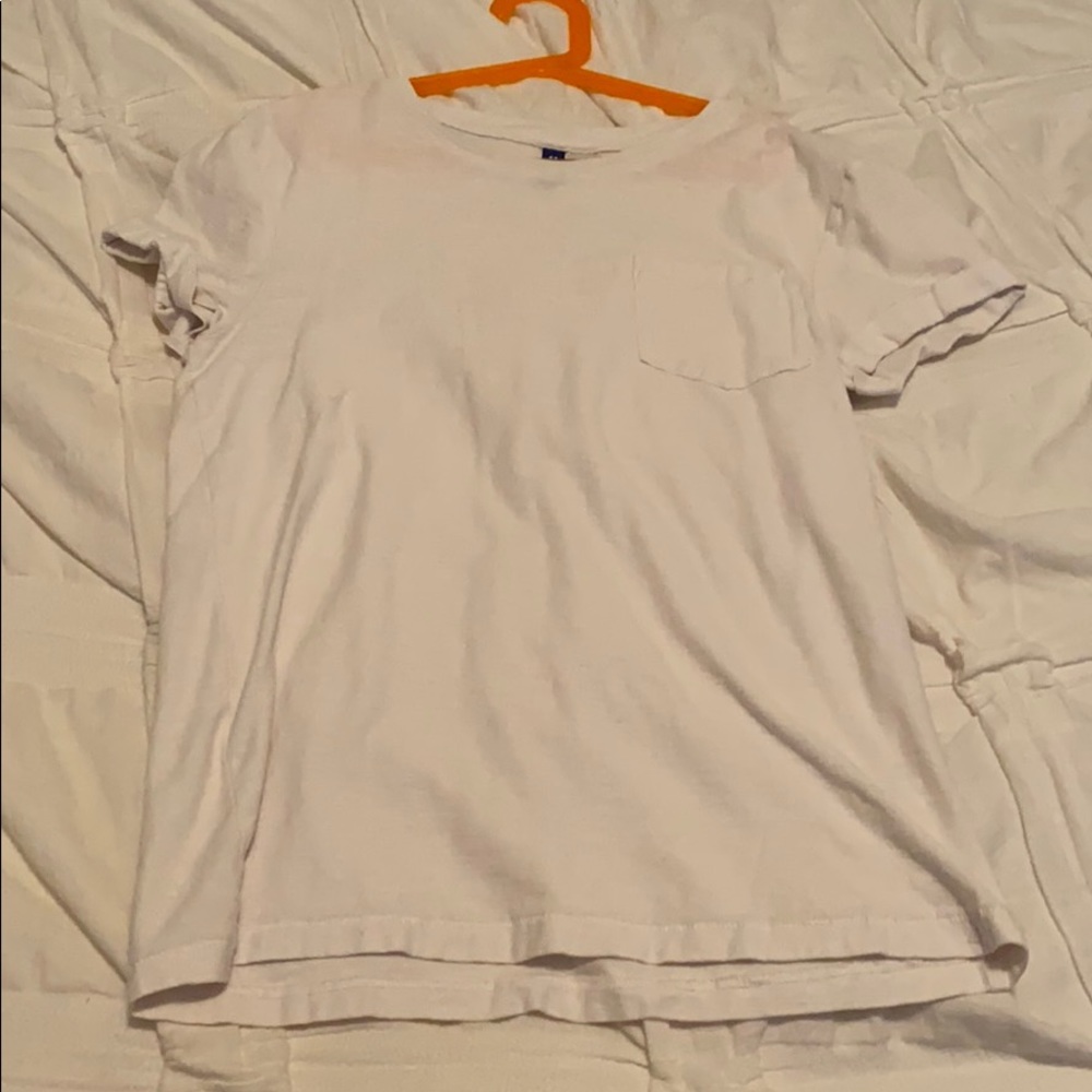 Plain White Tee with Pocket
